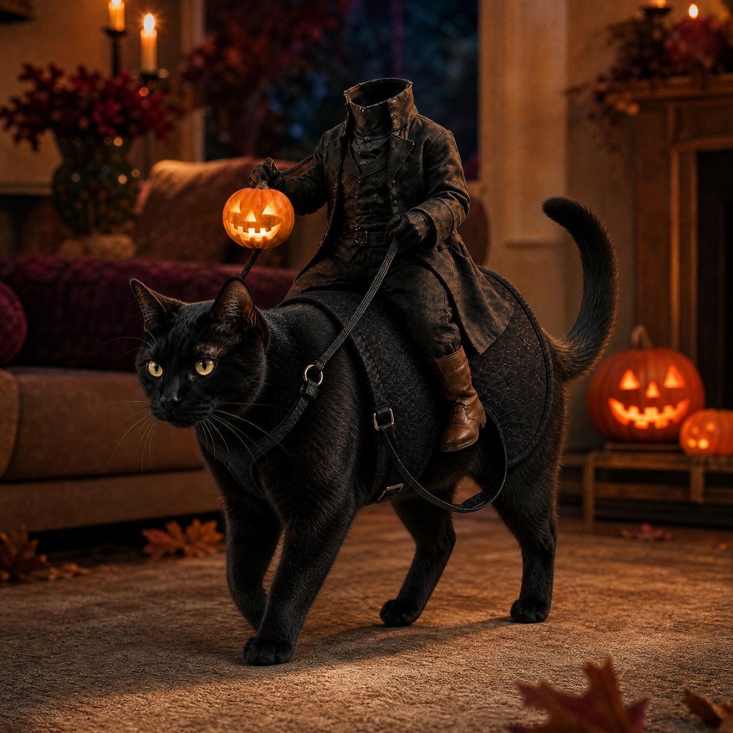 Nuvaro Midnight Rider Cat Costume