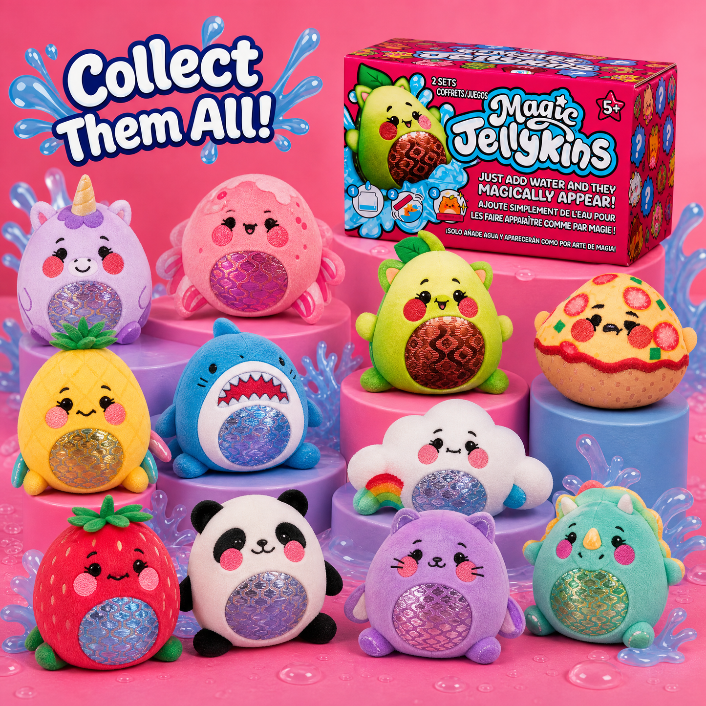 Magic Jellykins™ - Surprise Water-Reveal Squishy Plush Characters