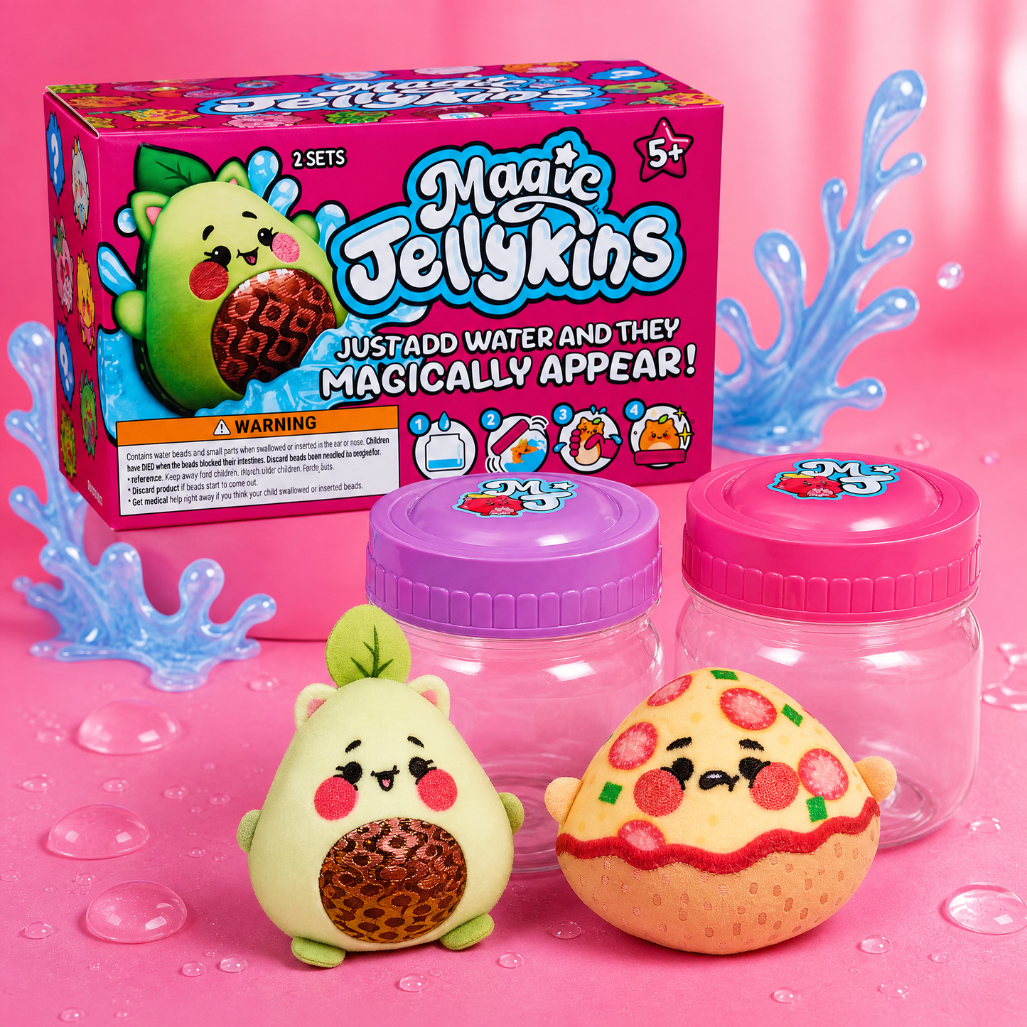 Magic Jellykins™ - Surprise Water-Reveal Squishy Plush Characters