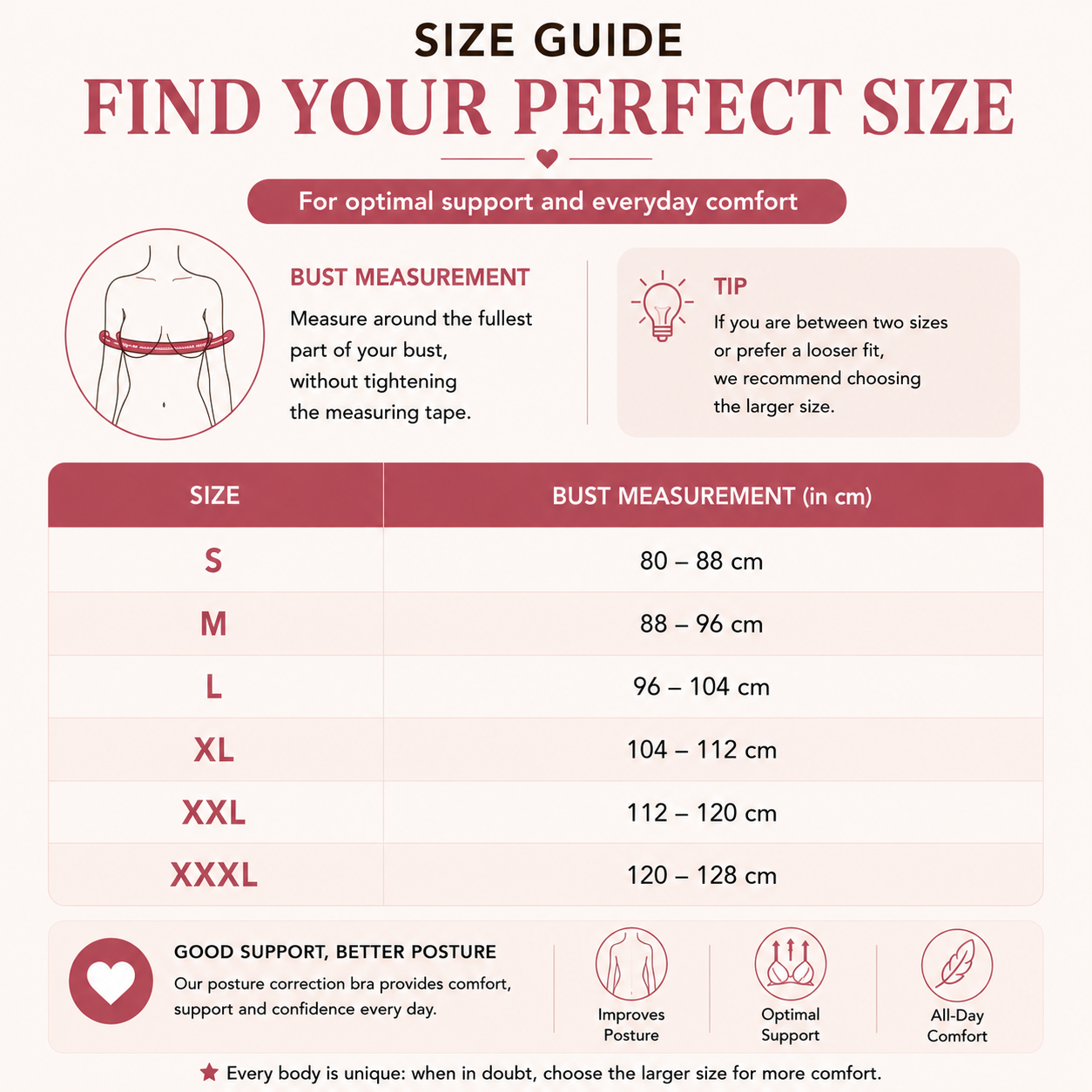 Nuvaro Posture corrector bra